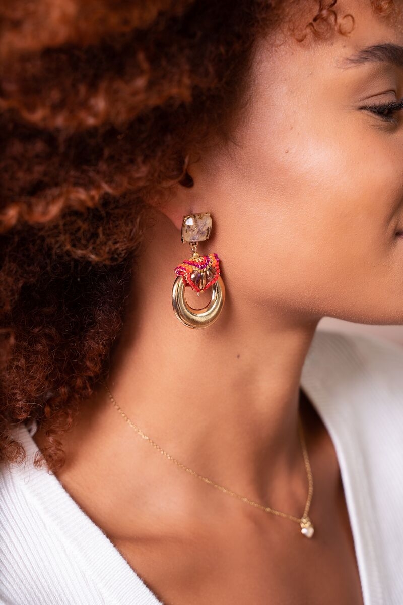  EARRINGS STATEMENT STEEL BEADS | MY JEWELLERY 