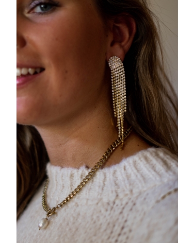 OORBELLEN MET STRASS STEENTJES 300557123