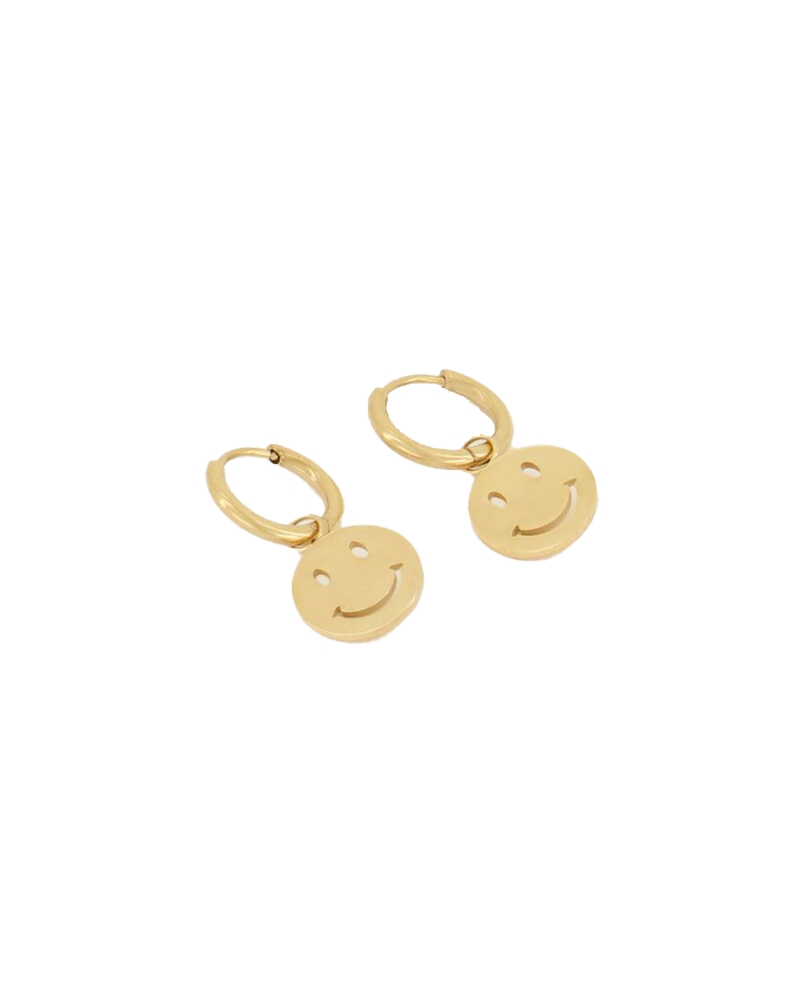 OORBELLEN SMILEY GOUD