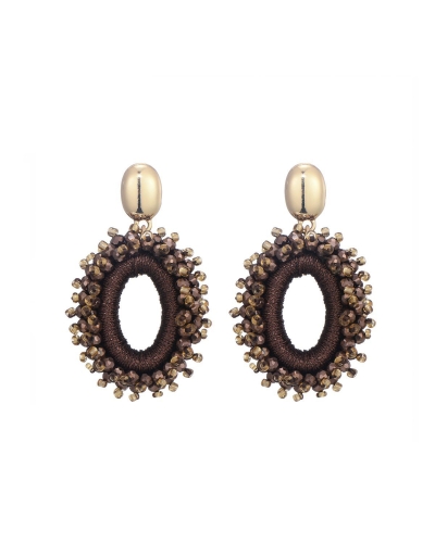 Gossip OVALEN STATEMENT OORBELLEN CHOCOLADE