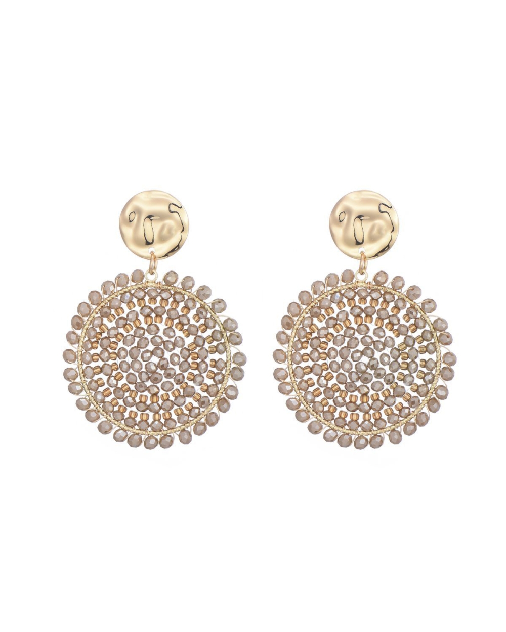 RONDE STATEMENT OORBELLEN CHAMPAGNE MET MIYUKI KRALEN