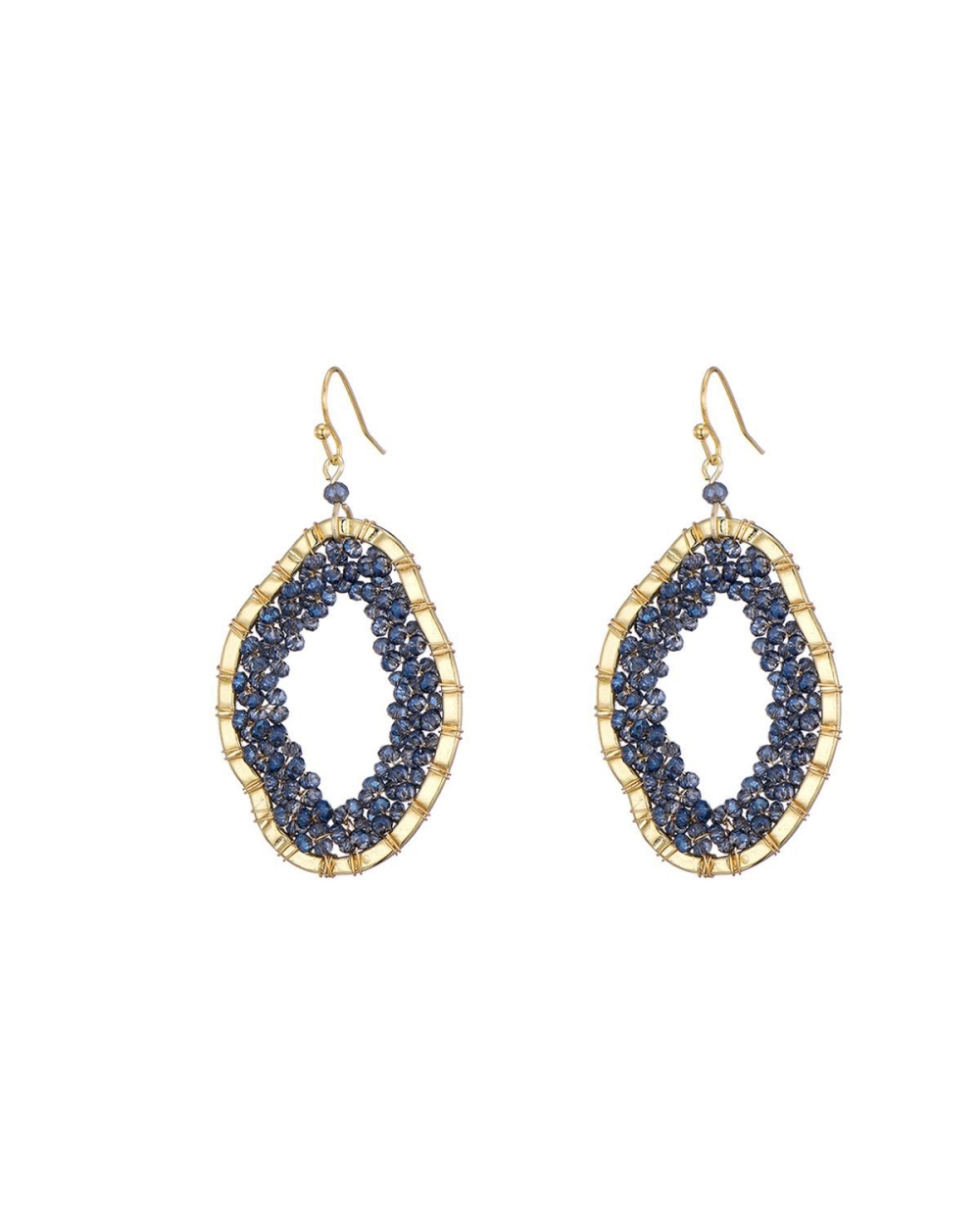 Gossip OORHANGERS MET GOLVENDE VORM Blauw