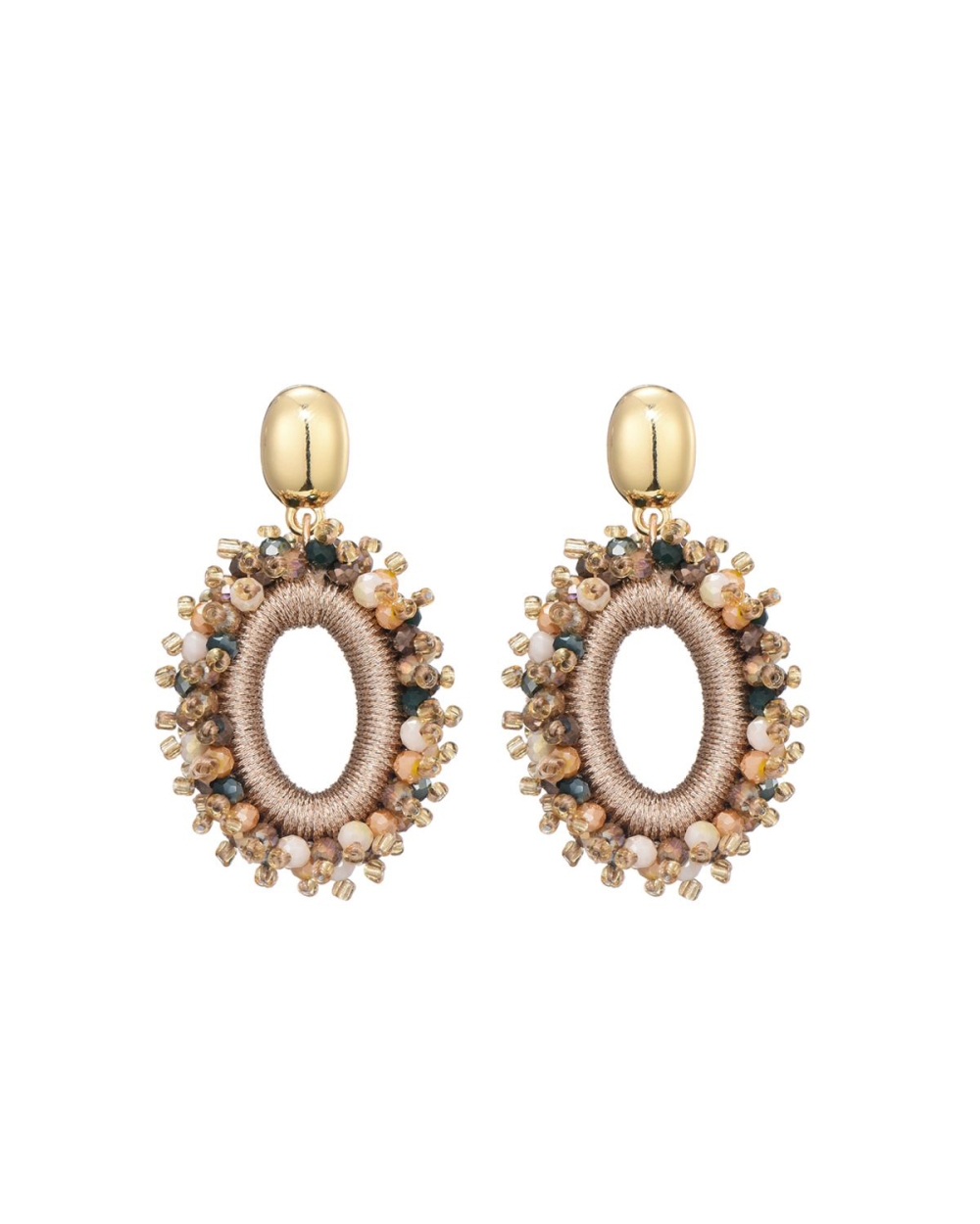 Gossip OVALEN STATEMENT OORBELLEN Beige