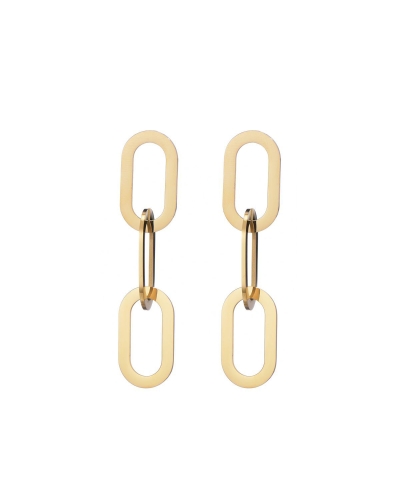 Gossip OORHANGERS MET DRIE SCHAKELS GOUD 