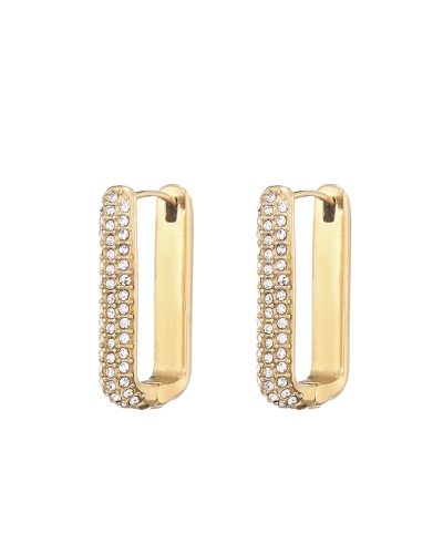 RECHTHOEKIGE OORBELLEN STRASS
