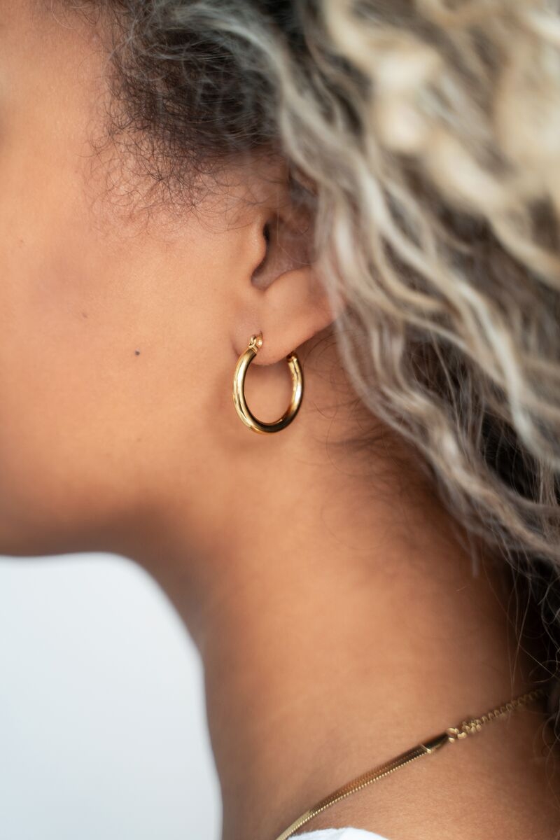 OORBELLEN BASIC KLEIN GOUD