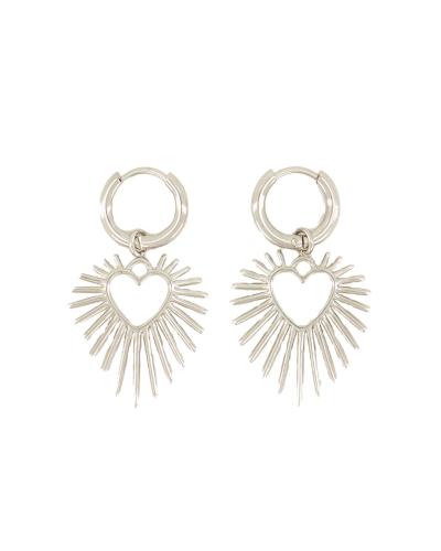 My Jewellery Earring with heart with sun rays MJ07878