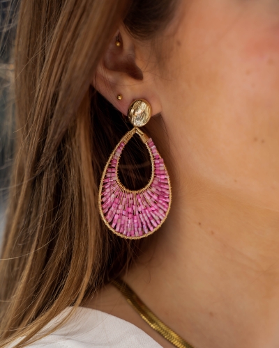 Gossip OVALEN OORSTEKERS KRALEN ROZE