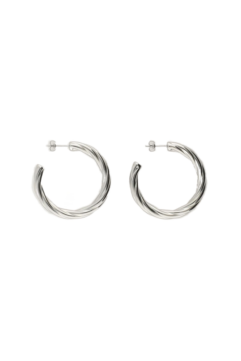 OORHANGERS CHUNKY TWIST ZILVER