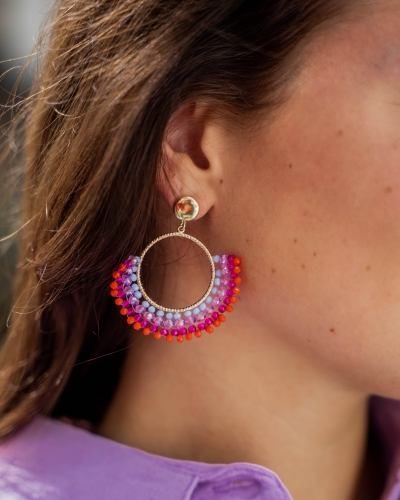 Gossip STATEMENT OORBELLEN RAINBOW PAARS ROZE