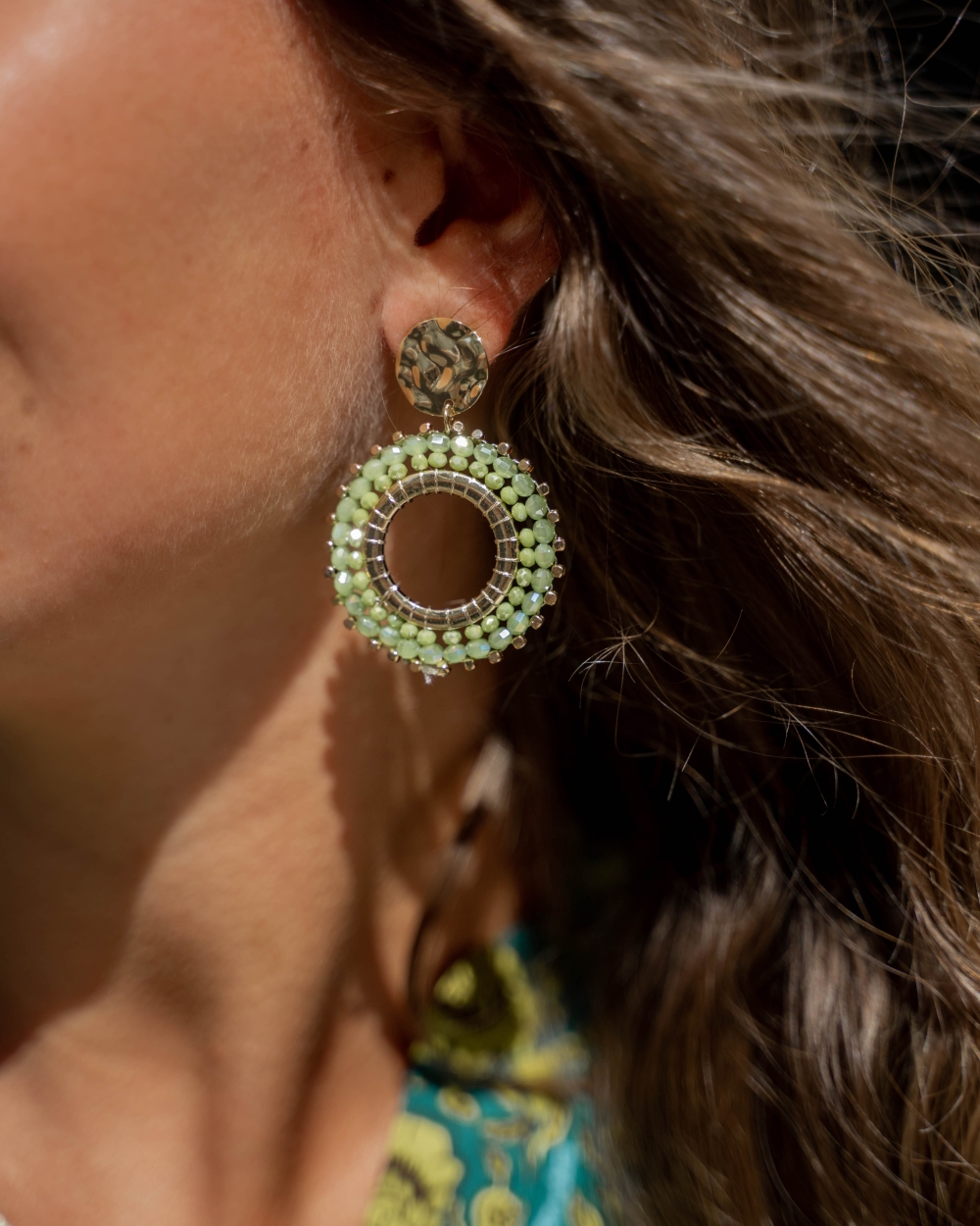 RONDE STATEMENT OORBELLEN MINTGROEN