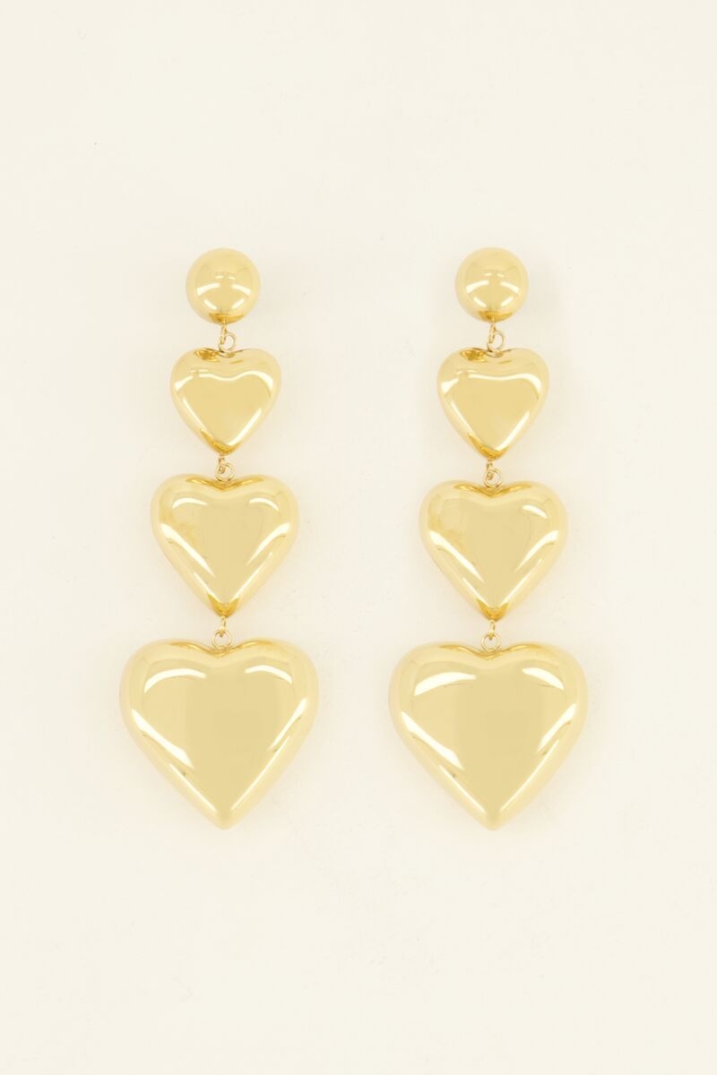 STATEMENT OORBELLEN MET DRIE HARTJES GOUD