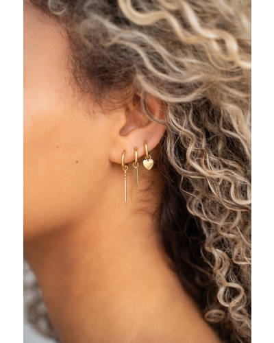 My Jewellery SET VAN DRIE OORRINGEN MET HARTJE GOUD