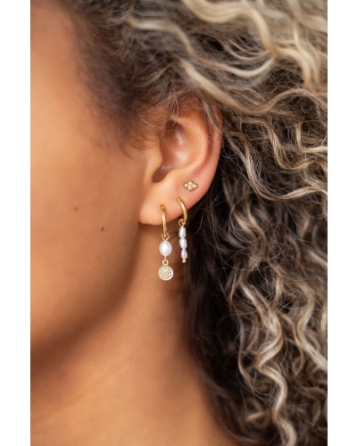 My Jewellery SET VAN DRIE OORRINGEN MET PARELS GOUD