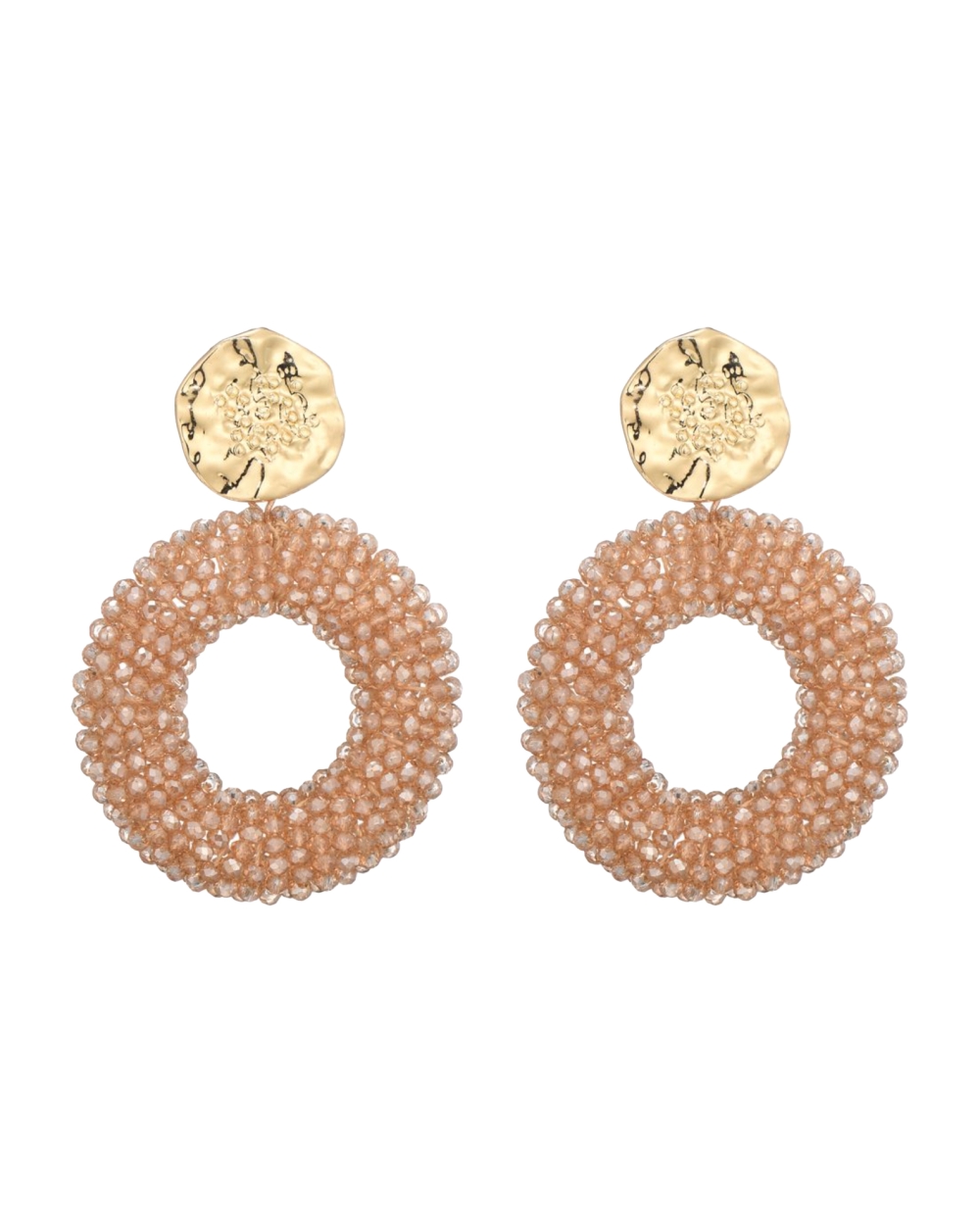 RONDE STATEMENT OORBELLEN CHAMPAGNE