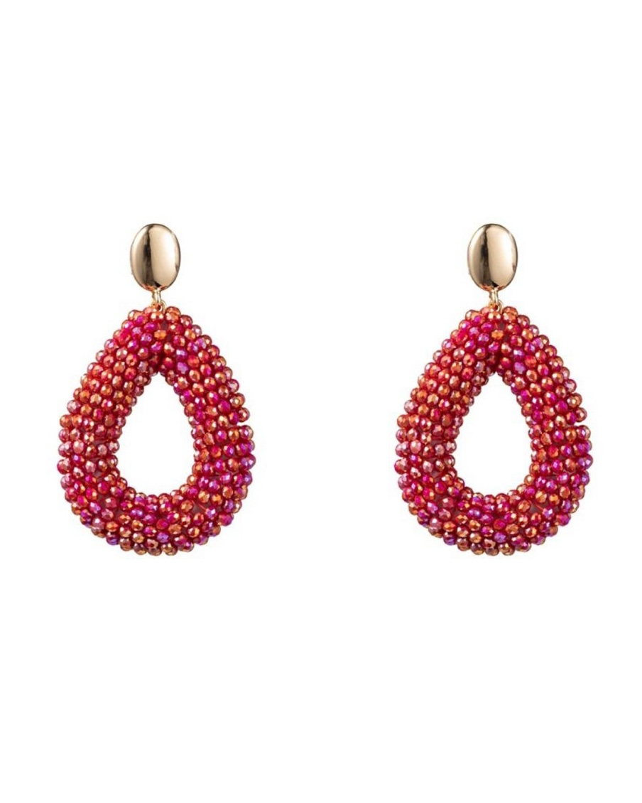 DRUPPEL OORBELLEN LUX FUCHSIA