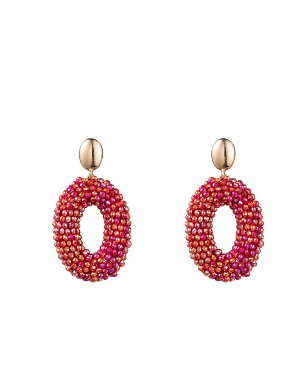OVALEN OORBELLEN LUX FUCHSIA