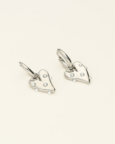 My Jewellery Earrings heart with pearls MJ09212