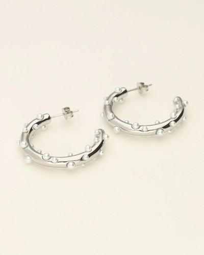 My Jewellery Earrings hoop & pearls MJ09200