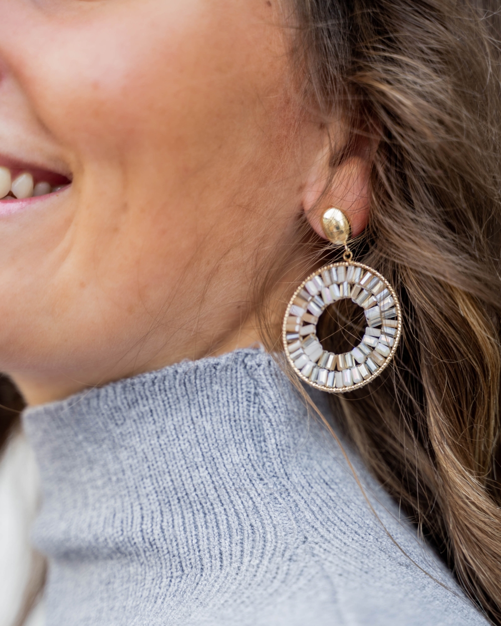 RONDE OOSTEKER MET KRALEN BEIGE