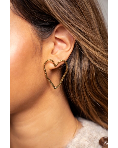 My Jewellery OORBELLEN STUDS OPEN HART GOUD