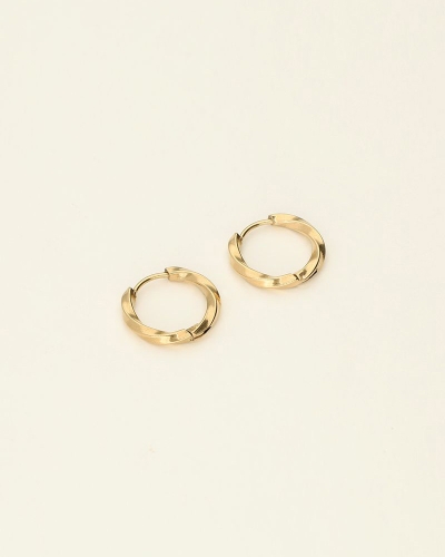 BASIC GEDRAAIDE OORBELLEN GOUD