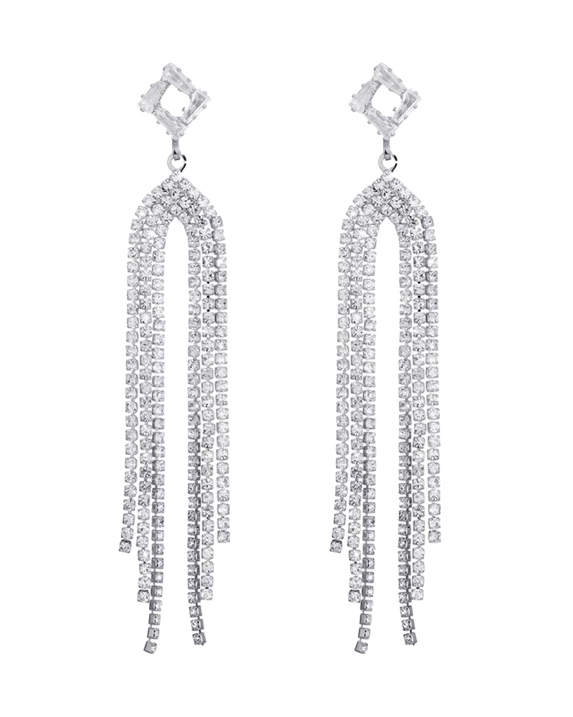 OORBELLEN WATERVAL SMALL ZILVER
