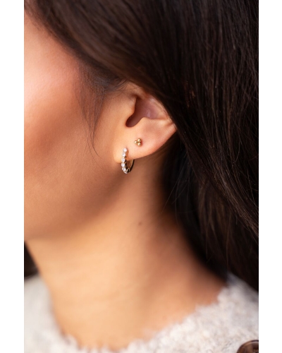 My Jewellery Earring mini hoop strass transparan MJ09495