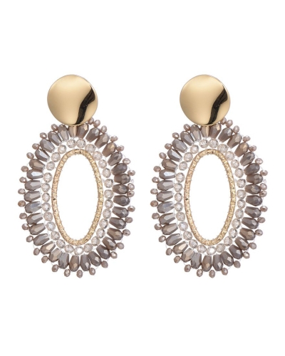 Gossip OVALEN STATEMENT OORBEL KRALEN TAUPE