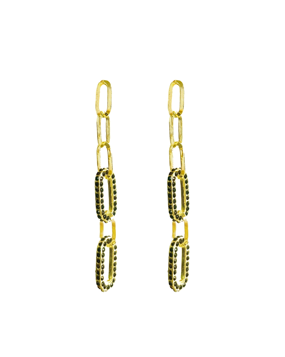 OORSTEKER SPARKLE CHAIN DANGLING GOUD