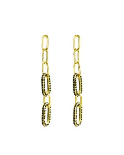 OORSTEKER SPARKLE CHAIN DANGLING GOUD