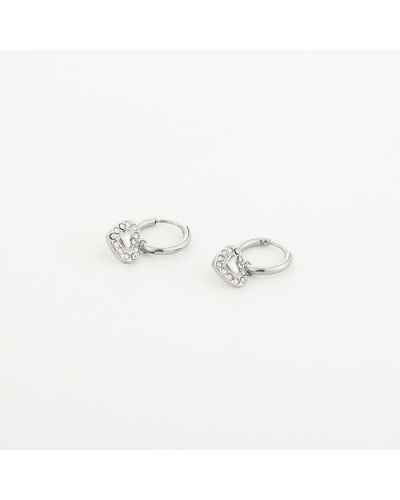 OORRINGEN SPARKLING HART ZILVER