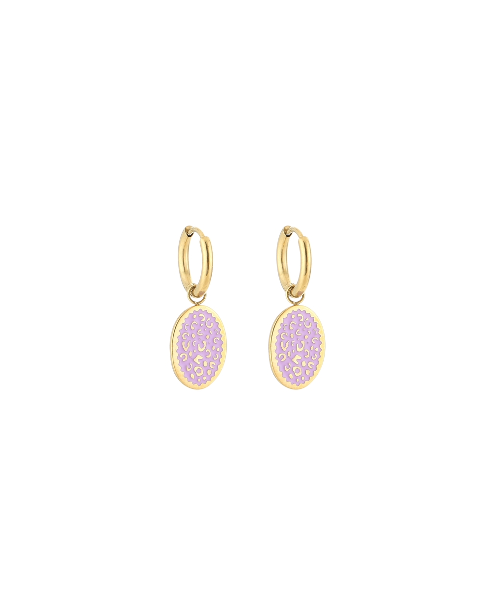 BOHO OORBELLEN GOUD/LILA