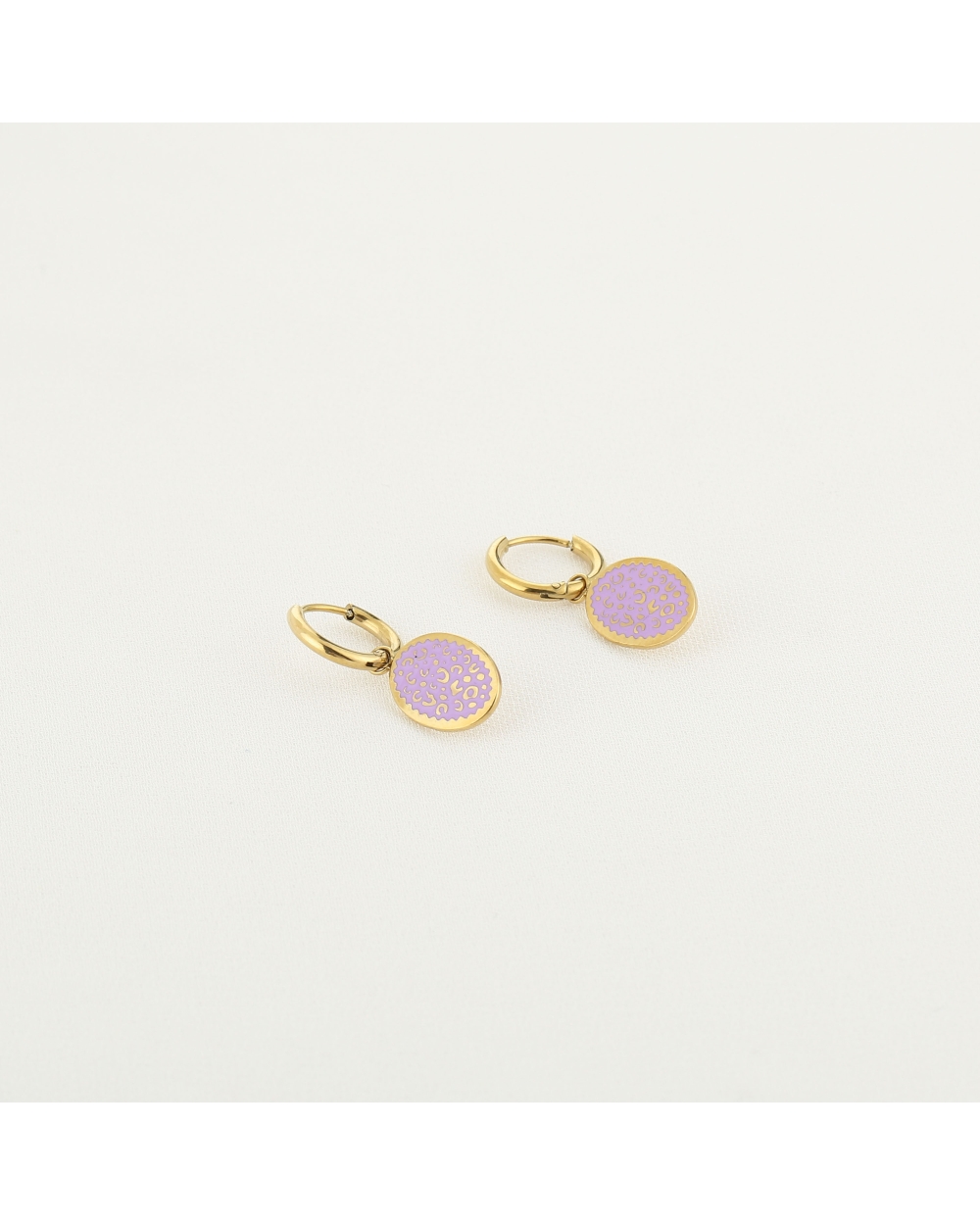 BOHO OORBELLEN GOUD/LILA