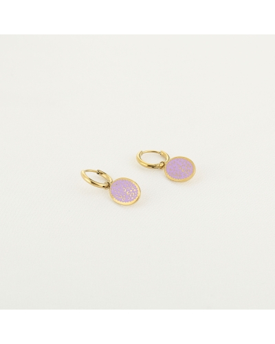 BOHO OORBELLEN GOUD/LILA