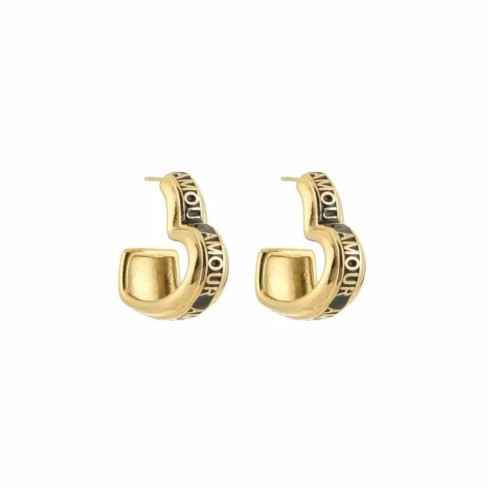 OORSTEKER AMOUR GOUD/ZWART