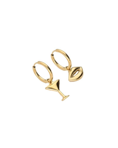 My Jewellery OORRINGEN MET COCKTAIL EN LIPPEN