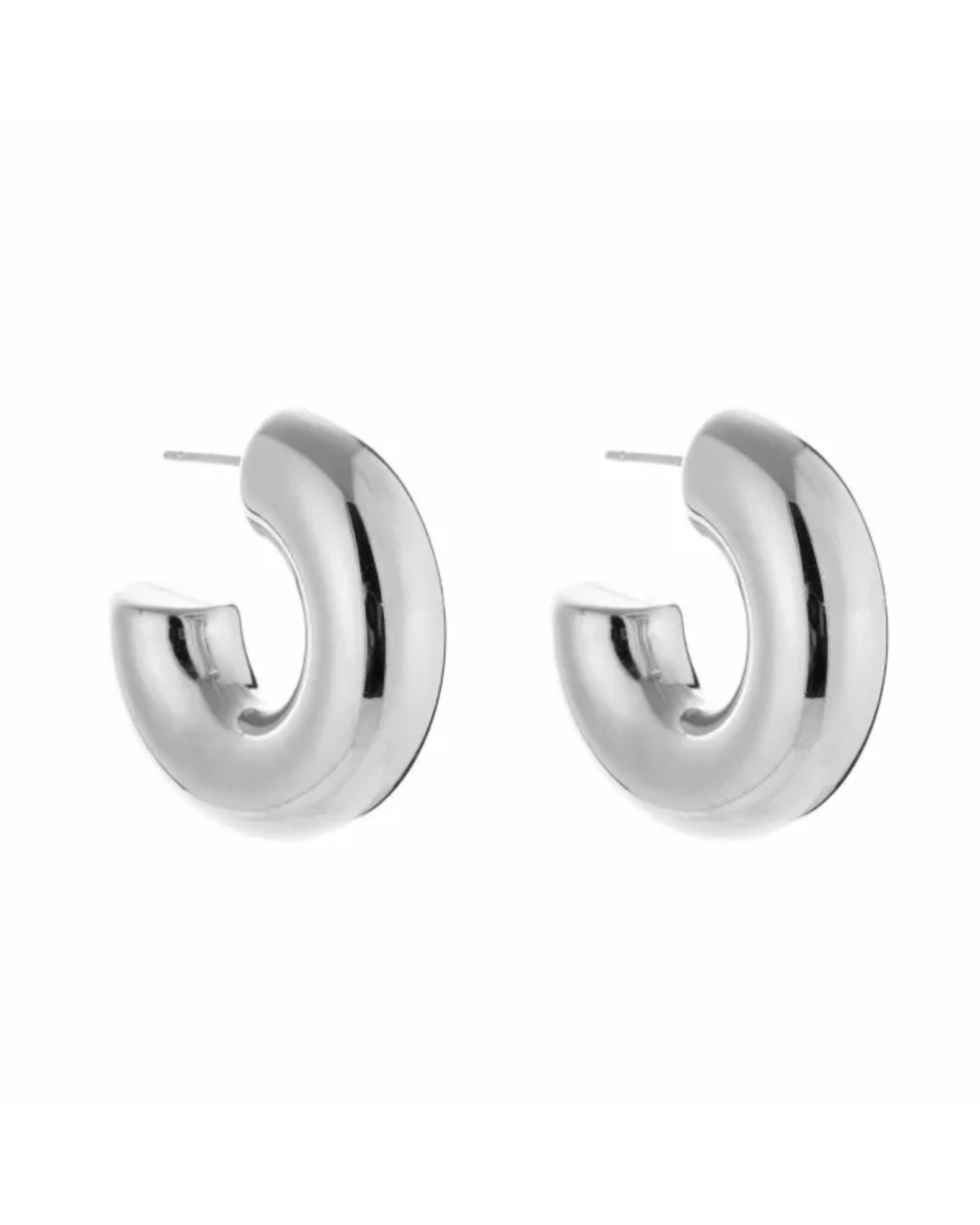BIG HOOP OORSTEKERS ZILVER