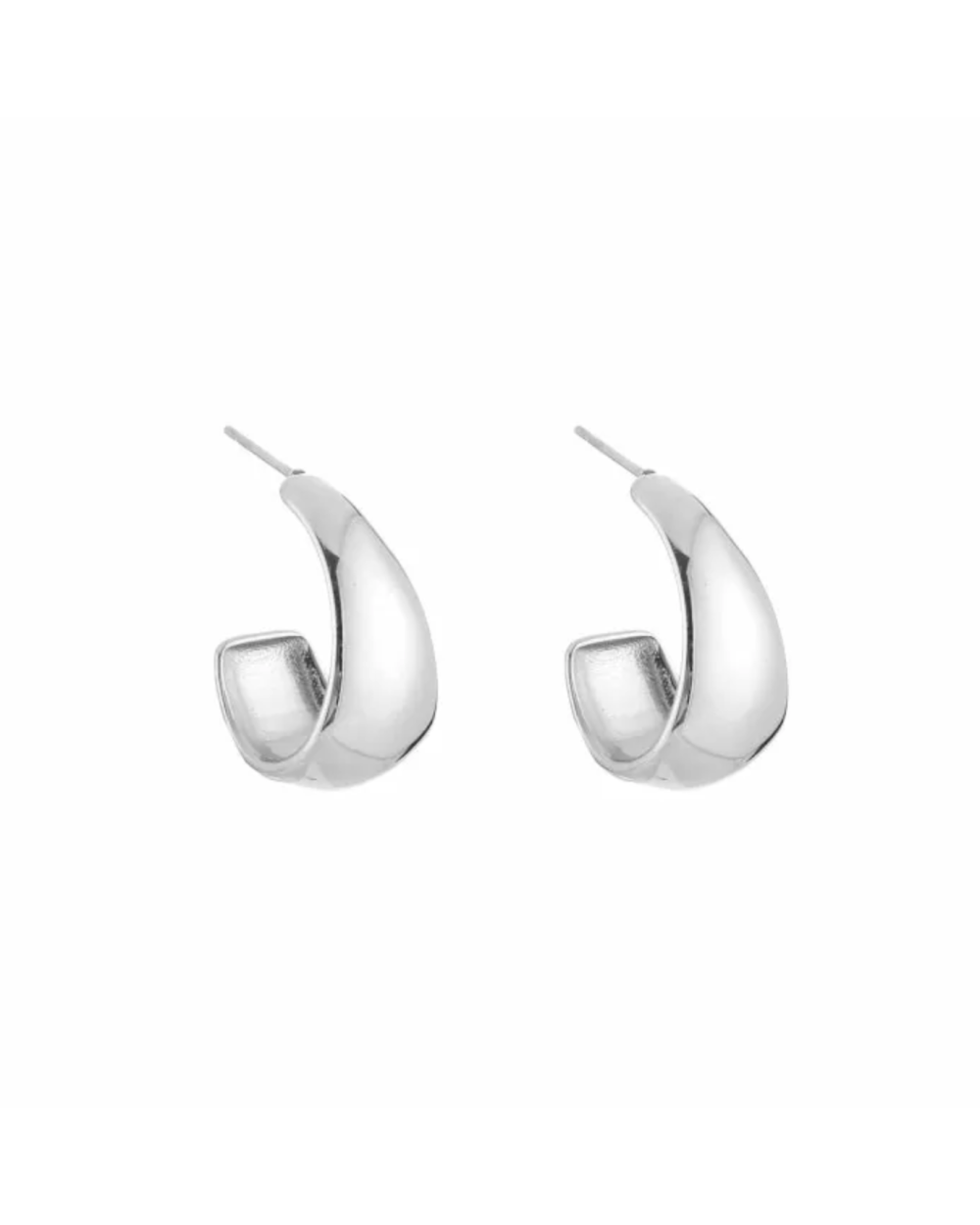 ESSENTIAL WATERDROP OORBELLEN ZILVER