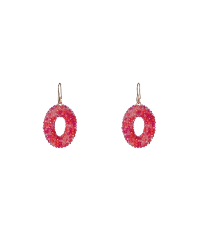 OVALEN OORBELLEN LUX ROZE MULTI