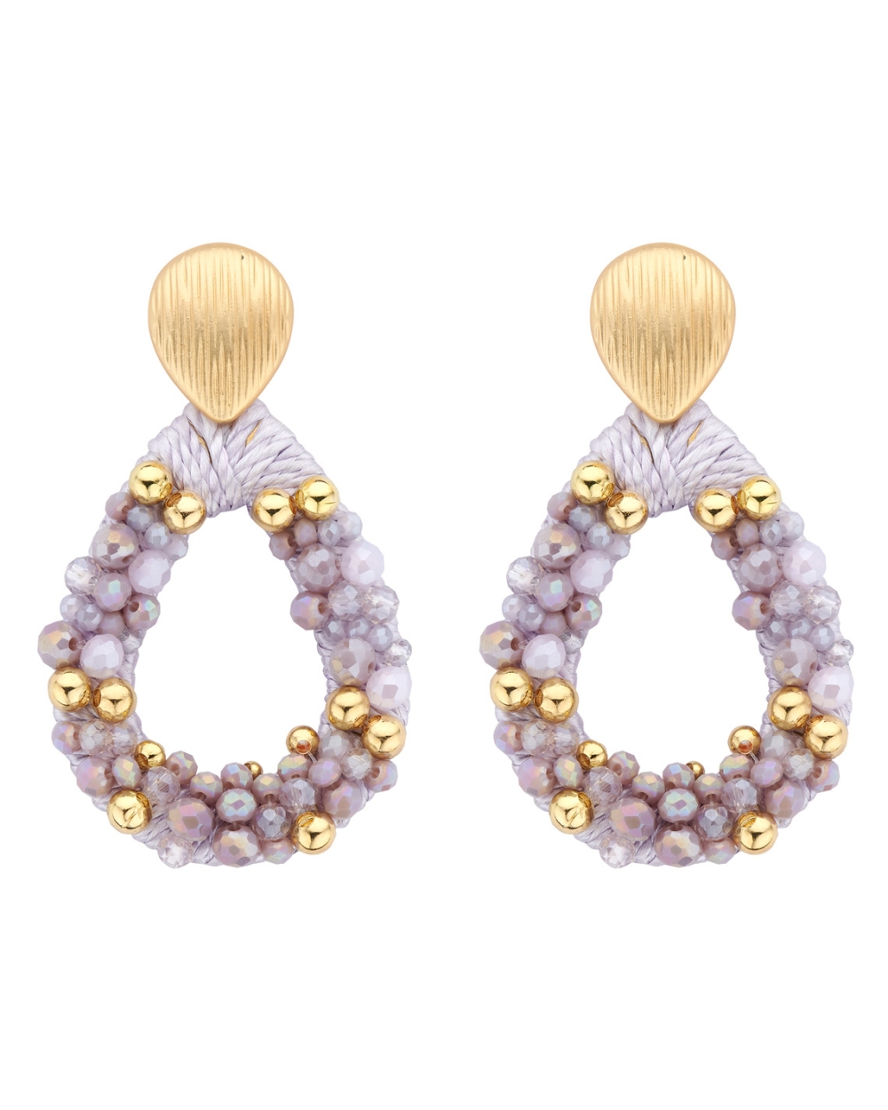 SILK MIX OORSTEKERS LILA