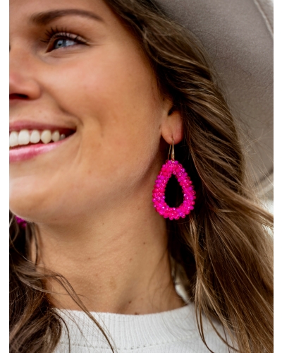 DRUPPEL MIX OORBELLEN FUCHSIA