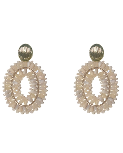 Gossip OVALEN OORSTEKERS BEADS NUDE