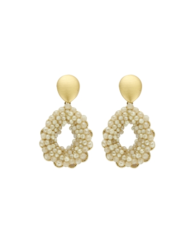 Gossip OORBELLEN DRUPPEL BEADS BEIGE