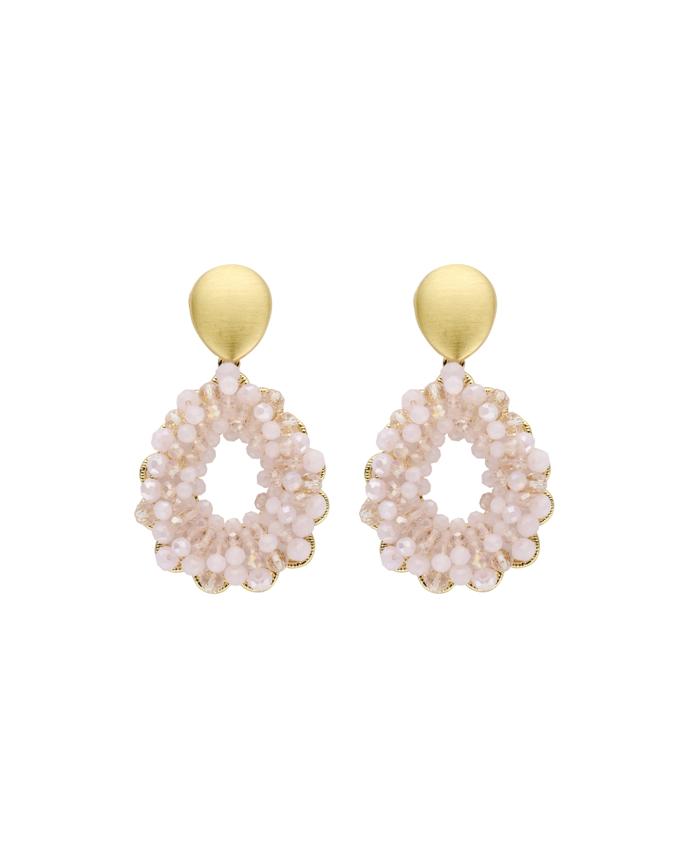 OORBELLEN DRUPPEL BEADS LICHTROZE