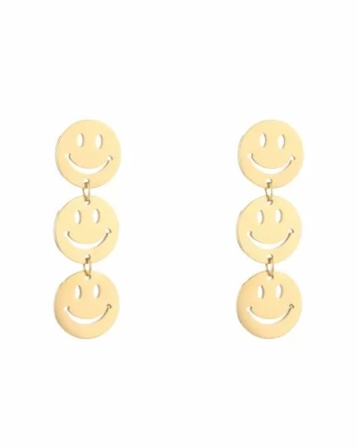 Gossip JE15845 OORSTEKER DRIE VALLENDE SMILEYS