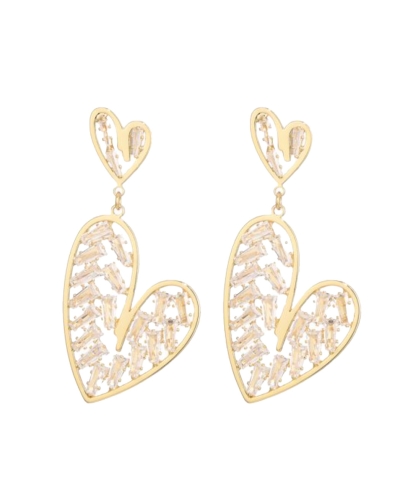 Gossip OORSTEKER HART CRYSTAL GOUD