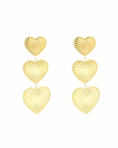 Gossip OORSTEKER 3 HARTJES GOUD
