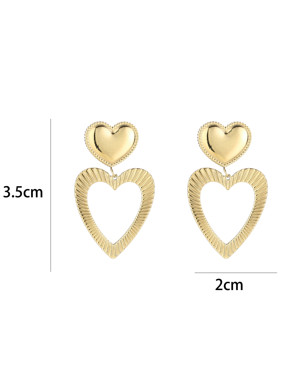 OORBELLEN HART LOVE GOUD