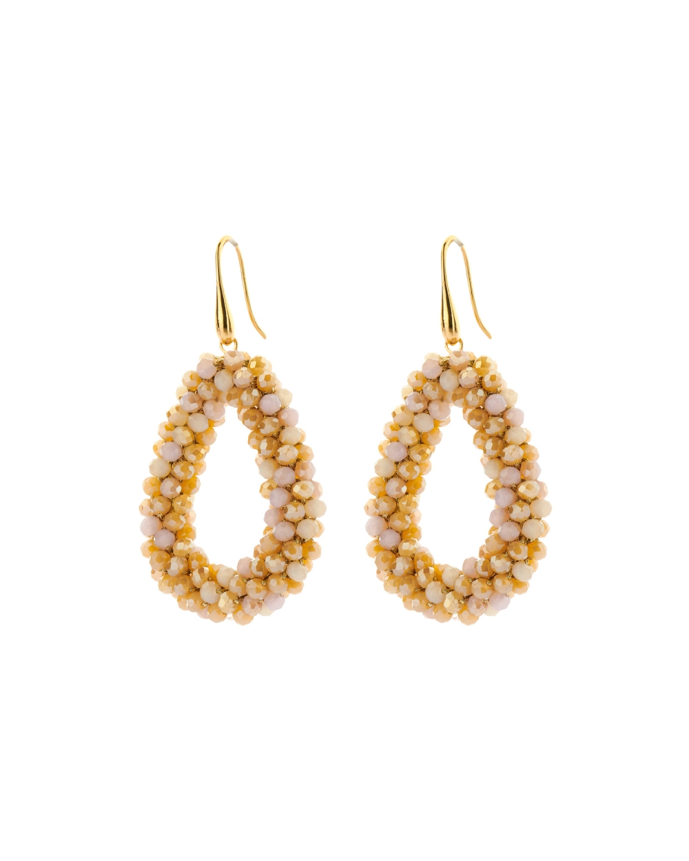 DRUPPEL MIX OORBELLEN BEIGE